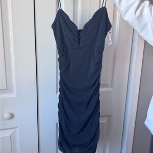 Windsor Midnight Blue Glitter Mini Dress